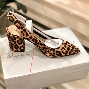 NWT *SOLE SOCIETY* Classic 🐆LEOPARD🐆 Slingback Heels … *TRUDIE* … Size: 8.5 M
